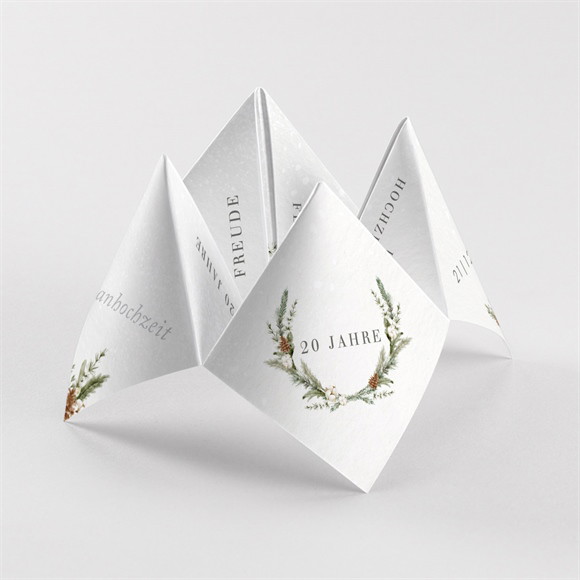 Einladung Hochzeitsjubiläum Winterlich - Origami ref.N330155