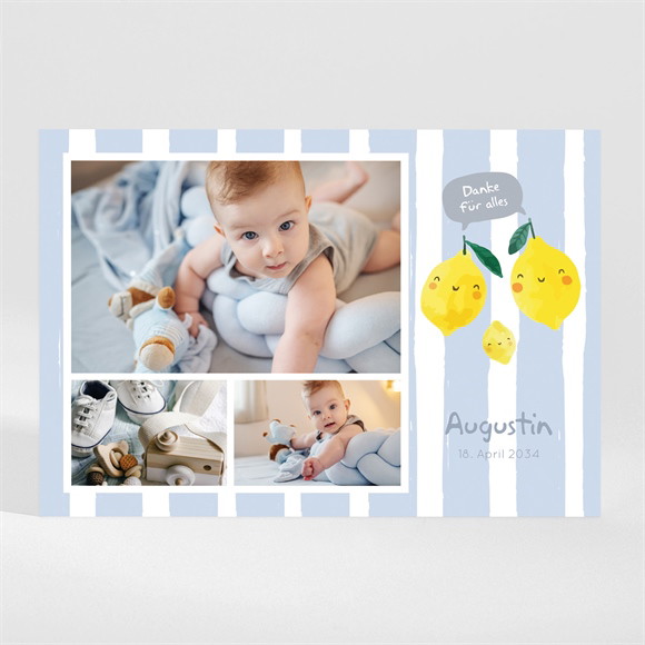 Dankeskarte Geburt Kleine Zitrone ref.N110344