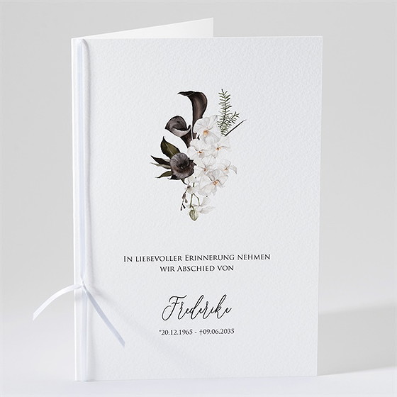 Kirchenheft Trauer orchideen