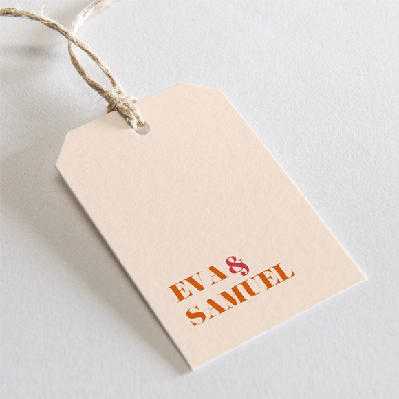 Geschenkanhänger Hochzeit Orange & Fuchsia ref.N2911167