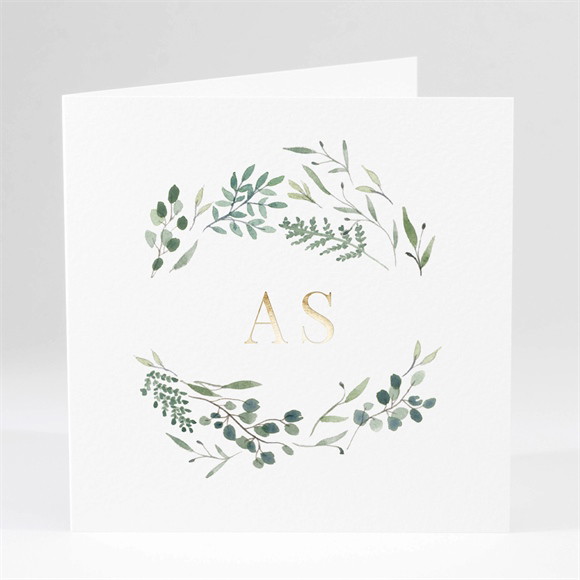 Hochzeitseinladung Fliegende Blätter - Gold-Klapp ref.N46175