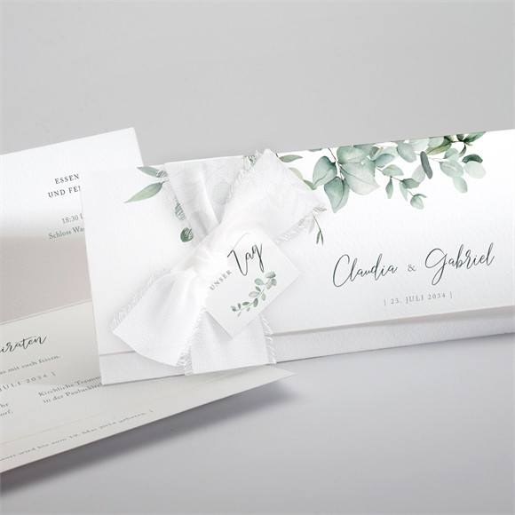 Hochzeitseinladung Lyrik - Mousseline ref.N94186