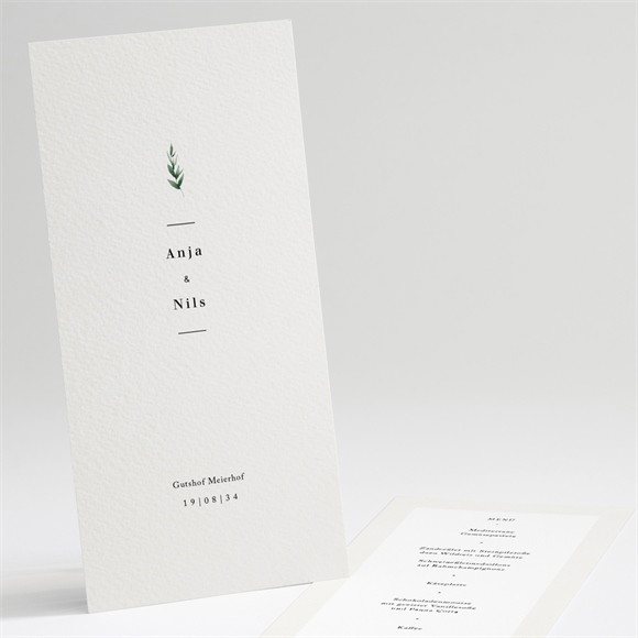 Menükarte Hochzeit Smaragdgrün ref.N221288