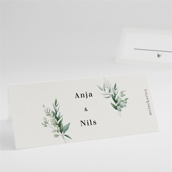 Tischkarte Hochzeit Smaragdgrün ref.N440969