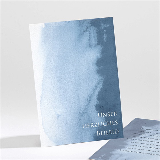 Beileidskarte Trauer Zarter Aquarellgruß