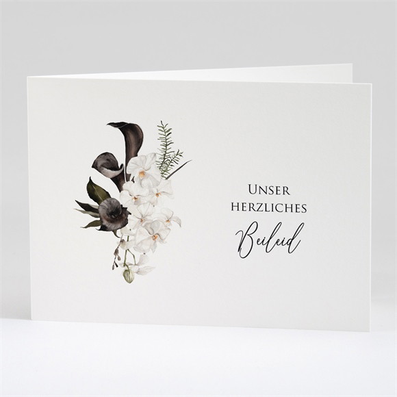 Beileidskarte Trauer Orchideen ref.N42185