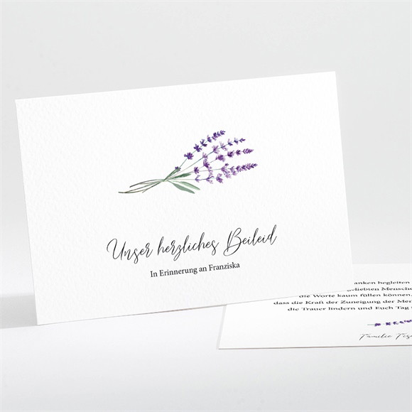 Beileidskarte Trauer Lavendelzweig ref.N111379