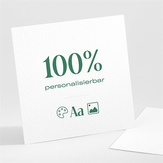 Dankeskarte Geburt Blanco - 9,5X9,5Cm (N301183)