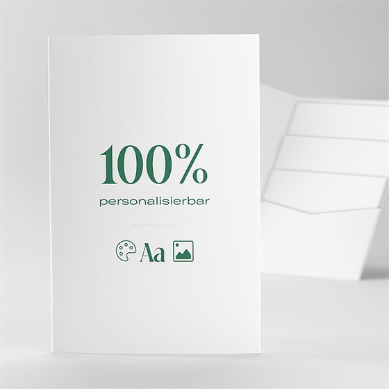 Hochzeitseinladung Blanco - Pocketfold (N84138)