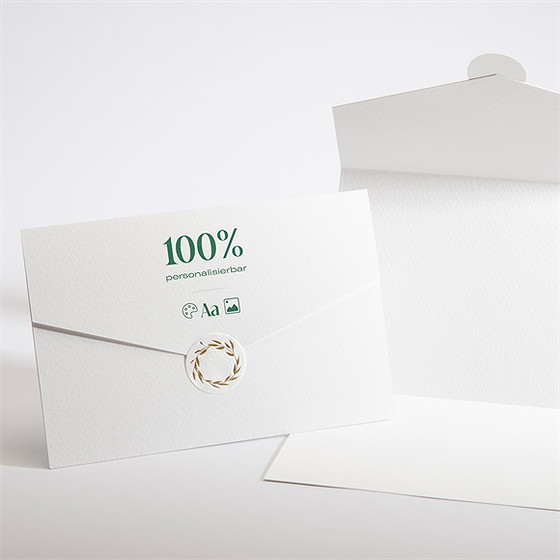 Hochzeitseinladung Blanco - 17,4X11,8Cm (N97167)