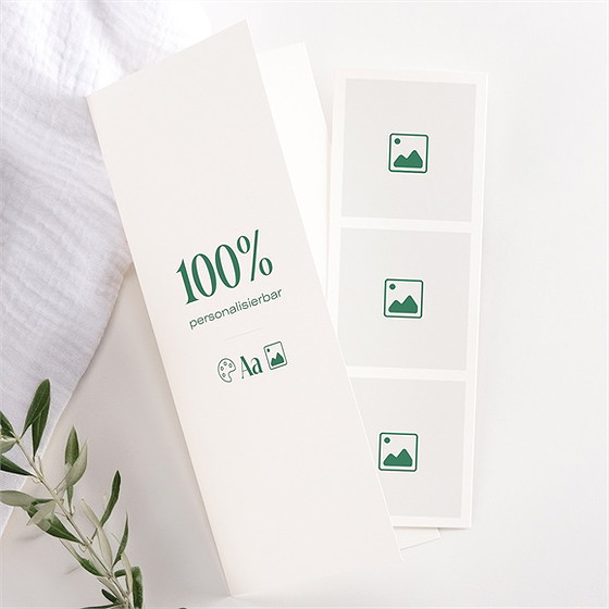 Hochzeitseinladung Blanco 9X21cm (N981131)