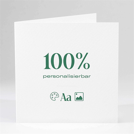 Hochzeitseinladung Blanco - 13,5X13,5Cm (N45133)