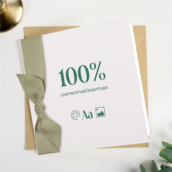 Hochzeitseinladung Blanco 15X15cm (N461109)