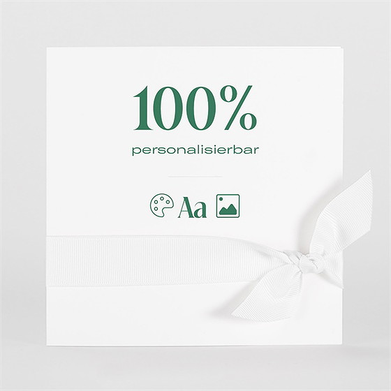 Hochzeitseinladung Blanco 15X15cm (N461110)