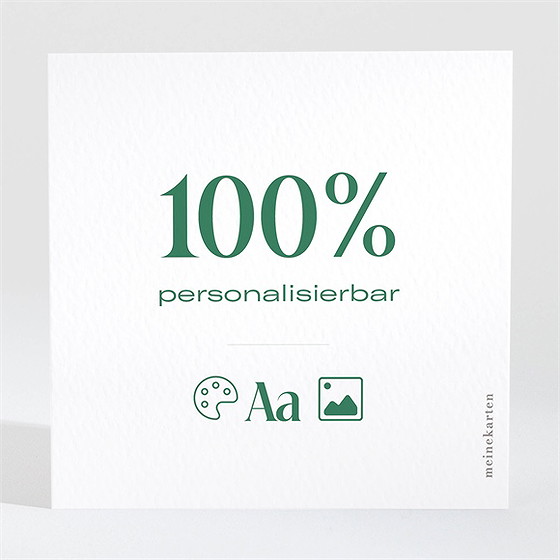 Dankeskarte Hochzeit Blanco - 9,5X9,5Cm (N30021)