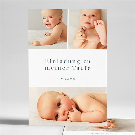 Einladung Taufe Fotovielzahl