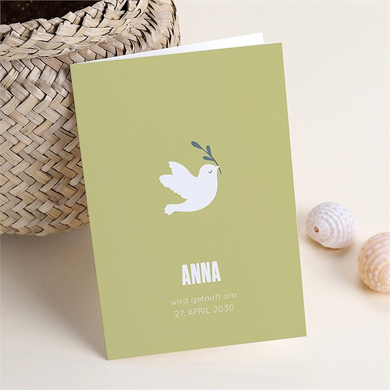 Einladung Taufe Taube Des Friedens