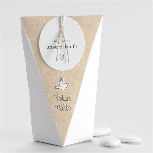 Geschenkbox Taufe Zwillingsillustrationen ref.N520341