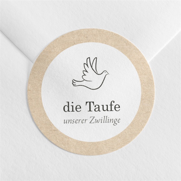 Aufkleber Taufe Zwillingsillustrationen ref.N3602006
