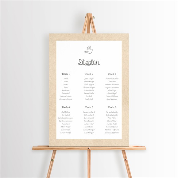 Sitzplan Taufe Zwillingsillustrationen ref.N260270