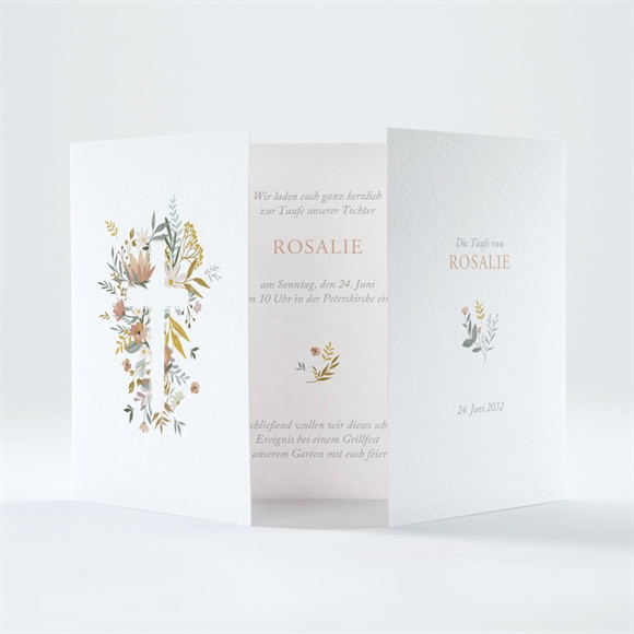 Einladung Taufe Freude pur - Klappkarte ref.N701140