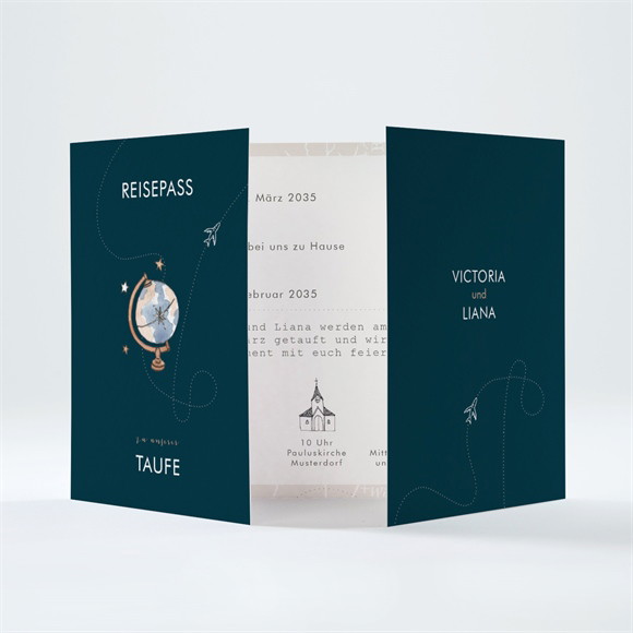 Einladung Taufe Reisepass zur Taufe ref.N701139