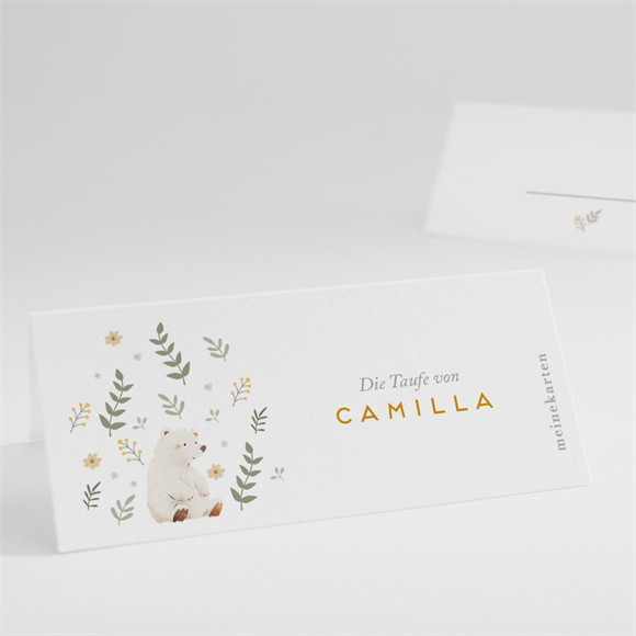 Tischkarte Taufe Weißer Bär ref.N440951