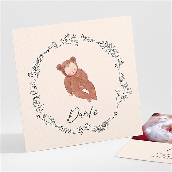 Dankeskarte Taufe Teddybär