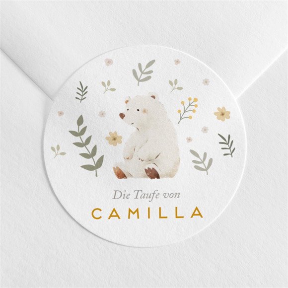 Aufkleber Taufe Weißer Bär ref.N3602030