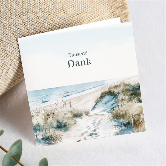 Trauerdanksagung Aquarelllandschaft Klappkarte ref.N451692