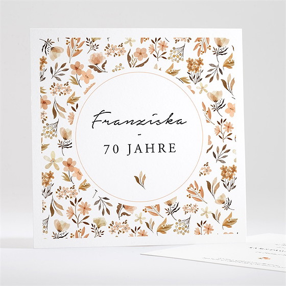 Geburtstagseinladung Herbstblumen 70 Jahre