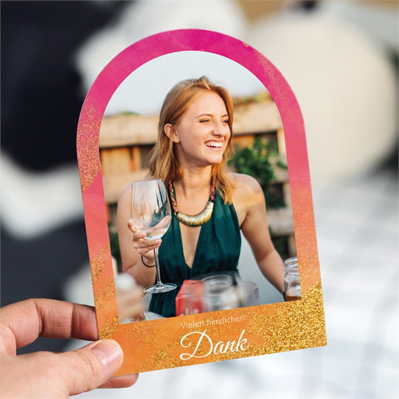 Dankeskarte Geburtstag Fröhlich Funkelnd in Rosa réf.N271116