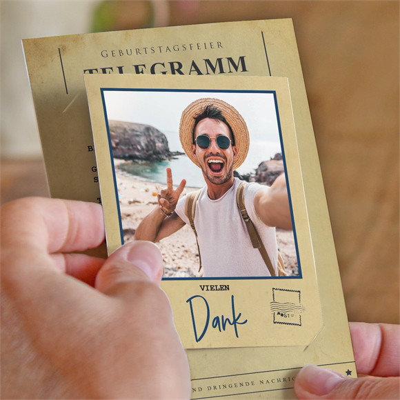 Dankeskarte Geburtstag Geburtstagstelegramm - Magnet réf.N231145