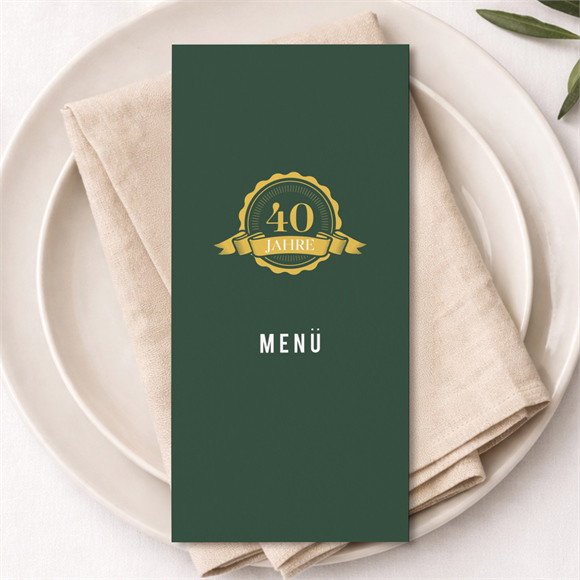 Menükarte Geburtstag Boarding-Pass 40 Jahre réf.N221411