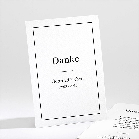 Trauerdanksagung Klassisch Hochformat
