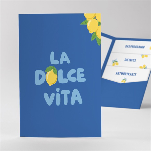 Hochzeitseinladung Dolce Vita Blau réf.N841119