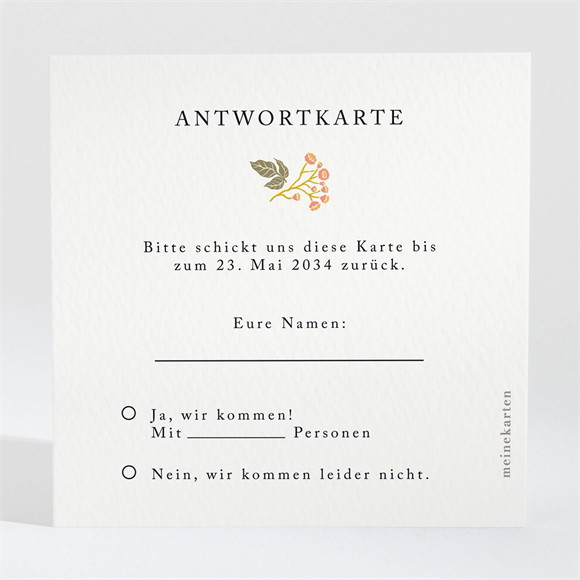 Antwortkarte Hochzeit Peace and Love réf.N3002158